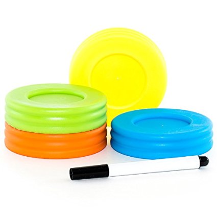 Mason Jar Lids - Compatible with Regular Mouth Size Ball Jars - Reusable and Leak Proof Plastic Lids are BPA Free - Includes Pen for Marking - Pack of 4