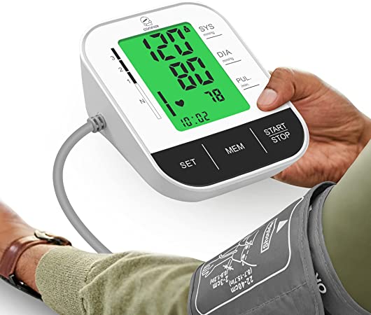 Comfier Arm Blood Pressure Monitor,Automatic Blood Pressure Cuff Machine,Accurate BP Machine,Large LCD Display & Voice Broadcast,Wide Range Cuff Kit for Home Use,Store 2x120 Sets Memory,Carry Case