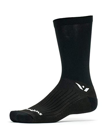 Swiftwick- PERFORMANCE SEVEN | Socks for Cycling | Fast Drying, Lightweight Tall Crew Socks