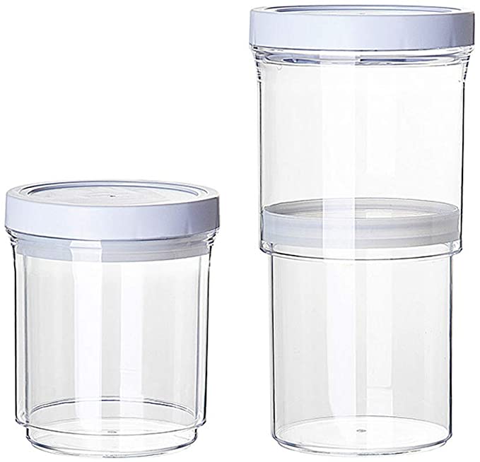 16-32 OZ（300ML-800ML）Adjustable Airtight Containers Small Cereal Containers Push Down To Remove Air And Adjust Contents- BPA Free- Easy Lock Design - For Kitchen Pantry Snacks Food Storage