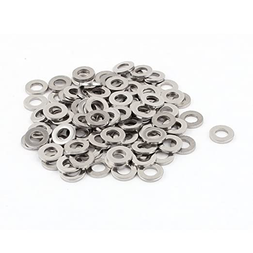 uxcell a15071300ux0536 M6 x 12mm x 1.5mm Stainless Steel Flat Washer for Screw Bolt (Pack of 100)