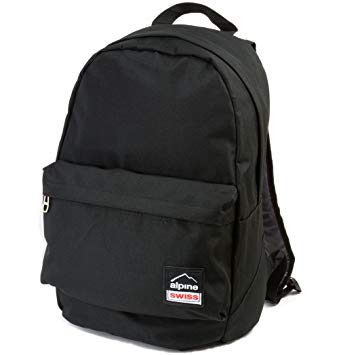 Alpine Swiss Midterm Backpack School Bag Bookbag 1 Yr Warranty Black