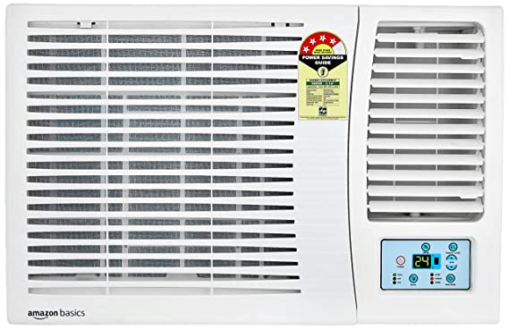 AmazonBasics 1.5 Ton 4 Star Fixed Speed Window AC (Copper, Turbo Cool, Dust Filter, 2022 Model, White)