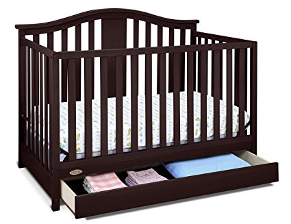 Graco Solano 4-in-1 Convertible Crib with Drawer, Espresso