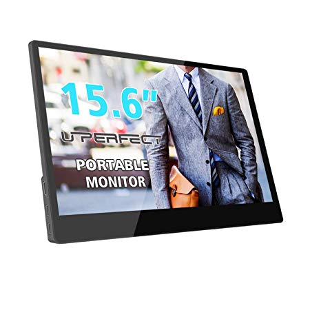 Portable Monitor, Uperfect 15.6" Game Display LCD 1920×1080 Resolution IPS 16:9 FHD Screen 178° Dual Speakers Fit for HDMI Raspberry Pi Nintendo Xbox Ones PS4 WiiU Security CCTV Camera Laptop PC