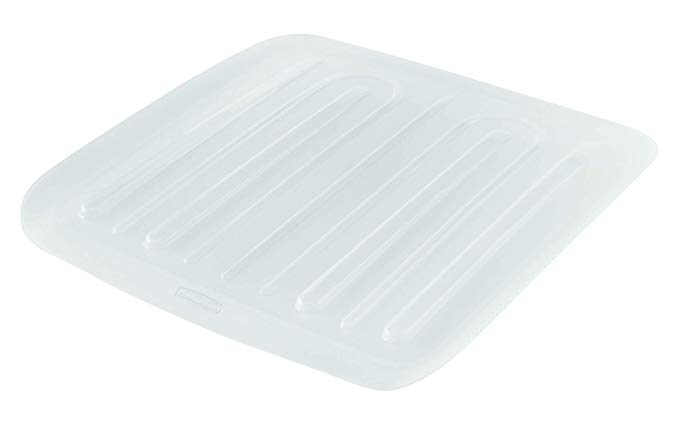 Rubbermaid Antimicrobial Drain Board, Small, Clear FG1180MACLR