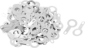 uxcell M5.2 Lug Plate Solder Ring Terminal Connector Crimp Silver Tone 100pcs