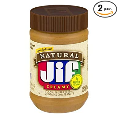 Jif Natural Creamy Peanut Butter - 16.0 Oz. (Pack of 2)