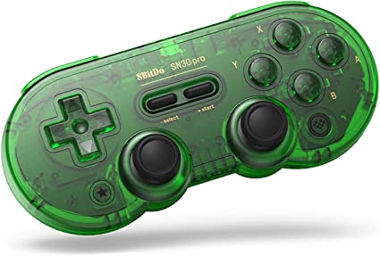 AKNES 8Bitdo SN30 Pro Wireless Bluetooth Controller with Joysticks Rumble Vibration, Gamepad for Switch/Switch OLED, PC, macOS, iOS, Android, Steam Deck & Raspberry Pi - Jade Green