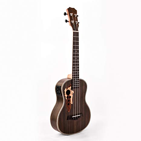 Caramel CB500 30 Inch All Rosewood Baritone Acoustic Electric Ukulele With Truss Rod with D-G-B-E Strings