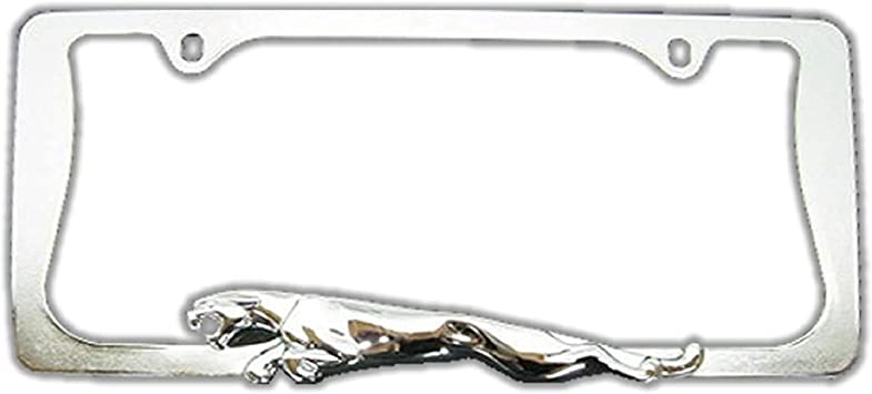 Unique Imports Jaguar/Panther Style License Plate Frame (Chrome Plated Metal)