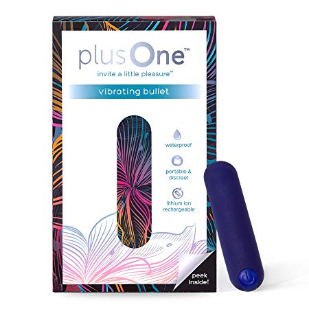 PlusOne Vibrating Bullet, Pleasurable Purple, 3.4 Ounce