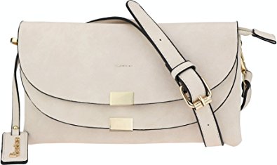 B BRENTANO Vegan Fashion Double-Flap Wristlet Clutch Crossbody Handbag