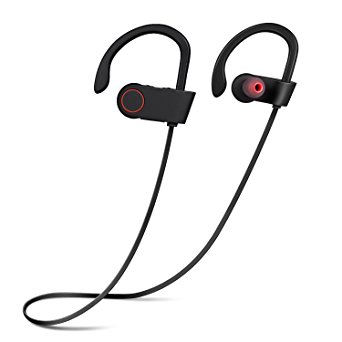 Bestfy Bluetooth Headphones, Wireless Sports Earphones, CVC 6.0 Noise Reduction, Soft Fit, 8 Hrs Talk Time for IOS, Android Smartphones, Tablets and More