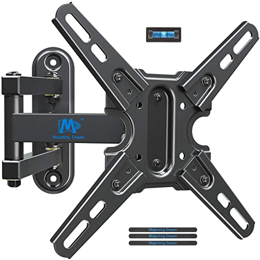 Mounting Dream TV Mount Swivel and Tilt for Most 13-43 Inch TVs and Monitors, Full Motion TV Wall Mount Bracket with Articulating Arm, Max VESA 200x200mm, Loading 50 lbs, MD2465