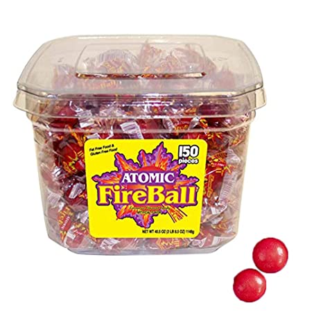 Atomic Fireballs Cinnamon Hard Candy, 40 Ounce Tub (Limited Edition)