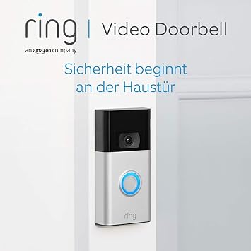 Ring Video Doorbell, Zertifiziert und generalüberholt | Akku Video-Türsprechanlage, 2. Gen. | Funktioniert mit Alexa