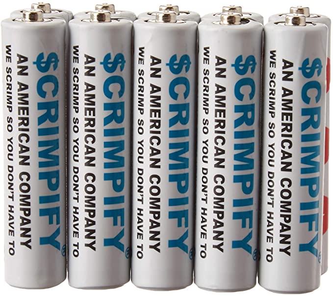 SCRIMPIFY - Heavy Duty AAA Batteries 1.5V - 10 Pack