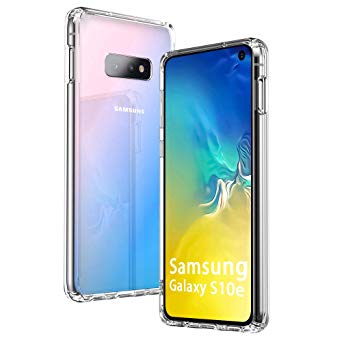 Samsung Galaxy S10e Case Clear,Samsung S10e Phone Case Ultra Slim Hybrid Hard 9H Glass and Soft TPU Silicone Bumper Cover, Anti-Yellow Drop Protective Scratch Resistance Thin Back Shell Crystal Clear
