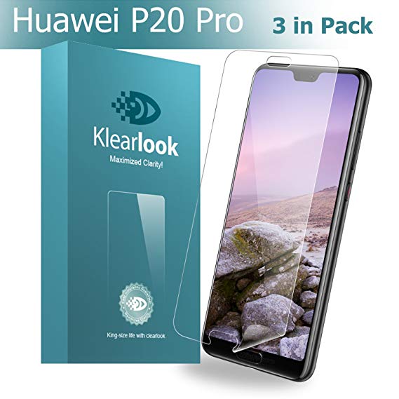 Klearlook 3-Pack [Full Coverage] Screen Films for Hua(wei) P20 Pro, 3-Ultra Clear Edge to Edge Coverage TPU Screen Protector Film [Not Glass] with Full Transparency for Huawei P20 PRO