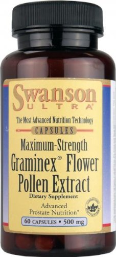 Swanson Ultra Maximum Strength Graminex Flower Pollen Extract, 500mg, 60 Capsules