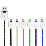 Micro USB Cable  Besgoods 6 pcs 1M 3ft Nylon Braided Portale Colors Colorful High Speed Micro USB Sync Data Charger Charging Cable Cord  for Samsung Galaxy Note124 S346 Edge Tab Google Nexus7104 HTC M9OneSVX EVO 4G LTE Nokia Lumia Mi Redmi Note4iPad4G2 and Most Android Windows Phones Tablets