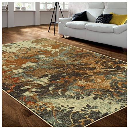 Superior 6mm Pile Height with Jute Backing, Durable, Fashionable and Easy Maintenance, Roselyn Collection Area Rug, 8' x 10' - Off White