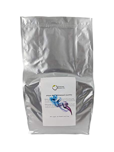 Epsom Salt (Magnesium Sulfate) 20 Pounds Greenway Biotech Brand