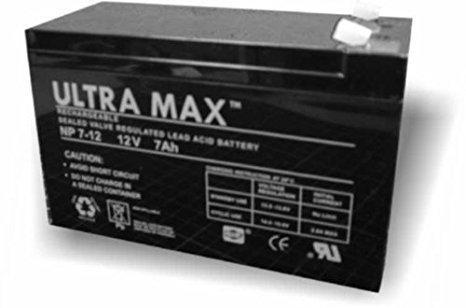 12v 7ah Sealed Lead Acid Rechargeable Battery - ULTRAMAX