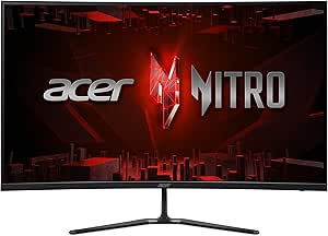 acer Nitro 31.5" FHD 1920 x 1080 1500R Curved PC Gaming Monitor | AMD FreeSync Premium | 240Hz Refresh | 1ms VRB | VESA Mountable | HDR10 | 1 x Display Port 1.4 & 2 x HDMI 2.0 | ED320Q X2bmiipx