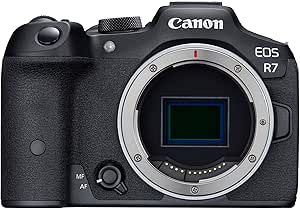 Canon Mirrorless Cameras EOS R7 Body - 32.5 MP APS-C Sized Image Sensor - Dual Pixel CMOS AF II - 4K UHD Video - In-Camera Compositing - LCD Touchscreen - UVC/UAC Compatible