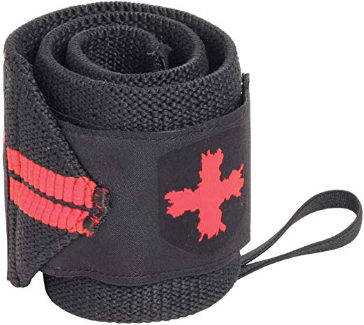 Harbinger Red Line 18-Inch Weightlifting Wrist Wraps for Men and Women (Pair)