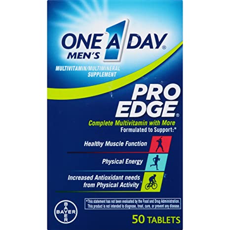One-A-Day Men s Pro Edge Multivitamin, 50-tablet Bottle