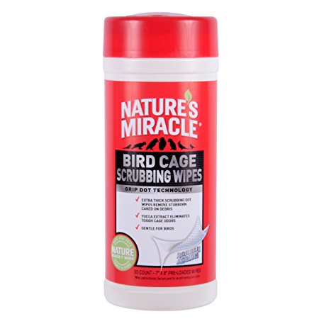 Nature's Miracle 30 Count Bird Cage Scrubbing Wipes