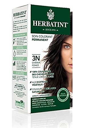 Herbatint Permanent Herbal Haircolor Gel, 3N Dark Chestnut, 4.5 Ounce