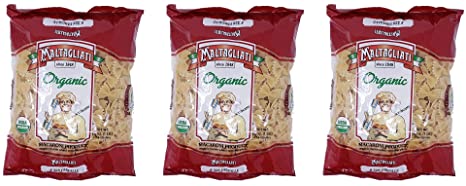 Maltagliati Italian Organic Farfalle #328, Durum Wheat Semolina Pasta 16 Ounce (Pack of 3)