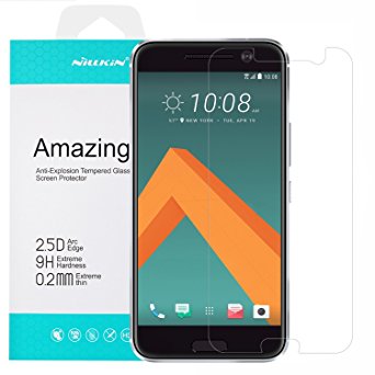 For HTC 10 Screen Protector, Nillkin [H  Pro] Tempered Glass 0.2mm Ultra Thin 2.5D Round Edges Anti-glare High Clarity 9H Screen Hardness Anti-fingerprints Glass Protector for HTC 10 (2016) (H  Pro)