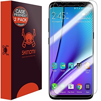 Galaxy S8 Plus Screen Protector (2-Pack,Case Friendly), Skinomi TechSkin Full Coverage Screen Protector for Samsung Galaxy S8 Plus Clear HD Anti-Bubble Film