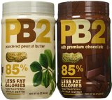 PB2 Powdered Peanut Butter Bundle - 2 Items Powdered Peanut Butter 16 oz and Powdered Chocolate Peanut Butter 16 oz