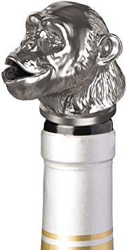 Stainless Steel Chimpanzee Wine Aerator Pourer - Deluxe Decanter Spout for Robust Red and White Wine - Pour Amore Bottle Pourer/Stopper & Air Diffuser by Chris's Stuff