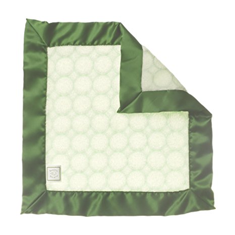 SwaddleDesigns Baby Lovie, Security Blankie with Very Light Puff Circles, Pure Green