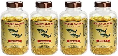 Nu Health Alaska Deep Sea Omega-3 Fish Oil 1000 Mg EPA & DHA (200 Softgels) - 4 Bottles