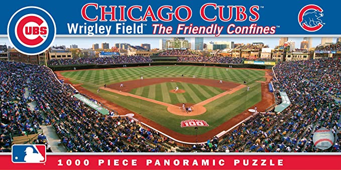 MasterPieces MLB Chicago Cubs Stadium Panoramic Jigsaw Puzzle, Wrigley Field, The Friendly Confines, 1000 Pieces