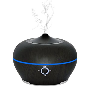 Ultrasonic Cool Mist Humidifier, Yimei 300ml Air Humidifiers Essential Oil Diffuser for Office Home Bedroom Automatic Shut-Off Whisper Quiet Operation with 7 Color Soft Night Lights