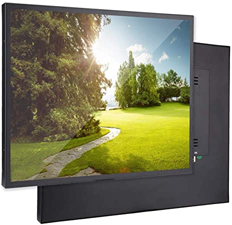 19 Inch Portable Monitor, TFT Resistive Touch Screen 1280 x1024 HD All-Metal Wall mounting Computer Display Supports HDMI/VGA/AV/BNC/USB Input Industrial Monitor 100-240V(US)