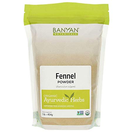 Banyan Botanicals Fennel Seed Powder - USDA Certified Organic, 1 lb - Foeniculum vulgare - Spice & Herbal Supplement for Digestive Comfort …