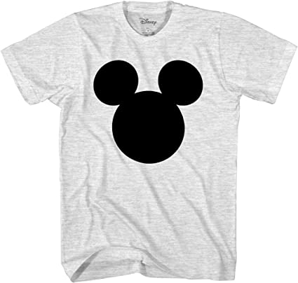 Disney Mickey Mouse Head Silhouette Men's Adult Graphic Tee T-Shirt