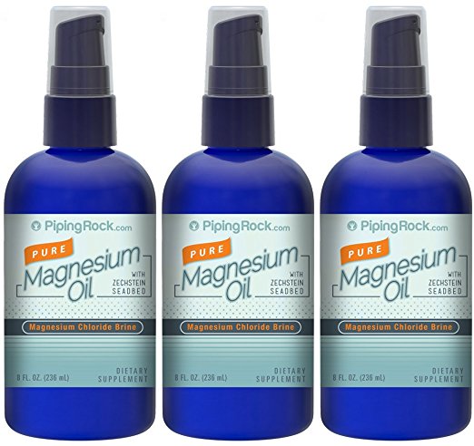 Pure Magnesium Oil (3 Pack) 3 Bottles x 8 fl oz Liquid