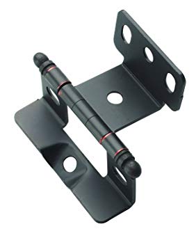 Amerock PK3175TBORB Full Inset, Full Wrap, Ball Tip Hinge with 3/4in(19mm) Door Thick. - Oil-Rubbed Bronze