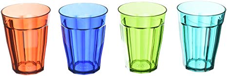 Rhapsody 12-ounce Plastic Tumblers | set of 8 in 4 Assorted Colors